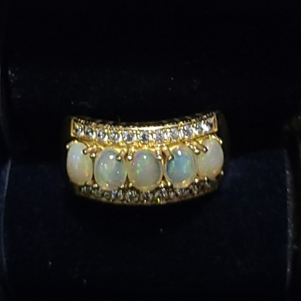 FIve-Stone Opal Anniversary Ring
